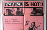 Pepper Agent OOX (Diana Wilson) 27x39" Original Lebanese Movie Poster 70s