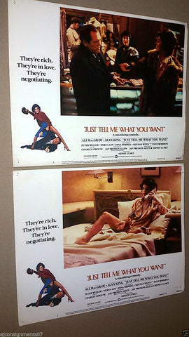 (SET OF 8) JUST TELL ME WHAT YOU WANT {Alan King} 11X14" Original LOBBY CARD 80s