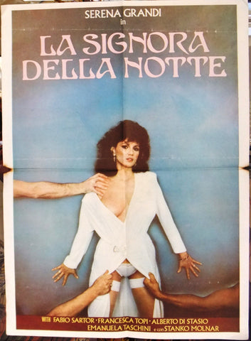 la signora della notte Serena Grandi Italian Film Lebanese Original Poster 80s