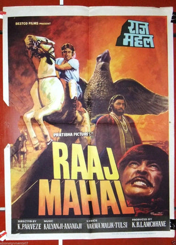 Raj Mahal (Asrani) Indian Hindi Original Movie Poster 80s