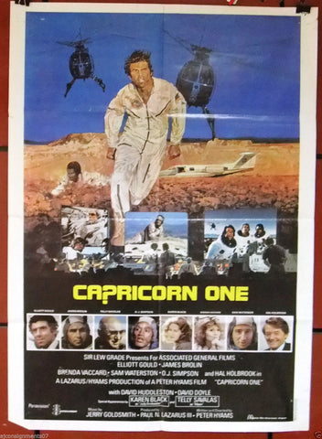 Capricorn One {ELLIOTT GOULD} Org. 40x27" Lebanese Movie Poster 70s