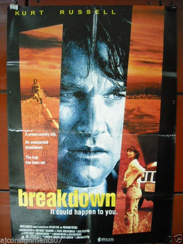 Breakdown {Kurt Russell} Original Lebanese Movie Poster 90s