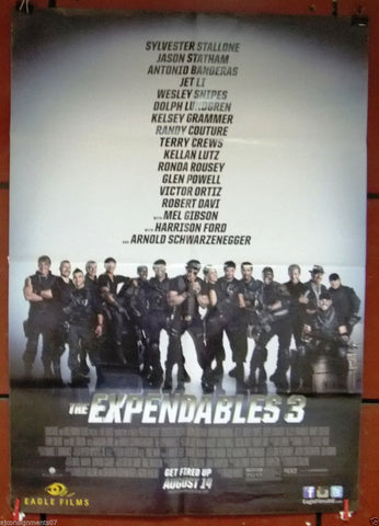 The Expendables 3 {Sylvester Stallone Arnold} 40x27" Original Movie Poster 2000s