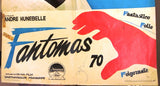 (Set of 3) FANTOMAS 70 (Jean Marais) Italian Film Lobby Card 60s