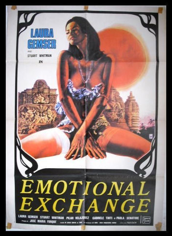 Emotional Exchange "Laura Gemser" Original Lebanese Movie Poster 70s