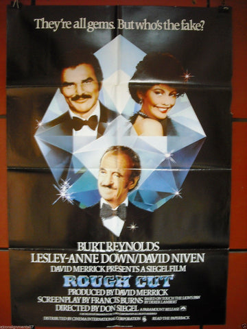 Rough Cut {BURT REYNOLDS} 27"x41" Orig. British Movie Poster 80s