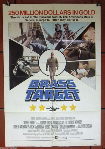 Brass Target {Sophia Loren} 27x41 Original Movie Poster 70s