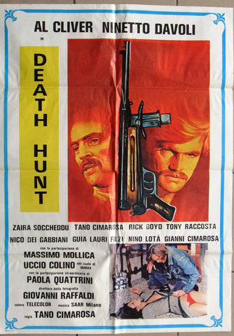 Death Hunt (Al Cliver) 39x27" Lebanese Original Movie Poster 70s