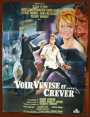 Voir Venise et Crever {Sean Flynn} 29"x23" French Movie Poster 1964