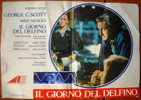 IL Giorno del Delfino Day of Dolphin {George Scott} Italian Movie Photobusta 70s