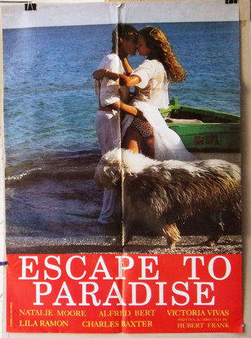 Escape To Paradise (Natalie Moor) Original 39"x27" Lebanese Movie Poster 80s