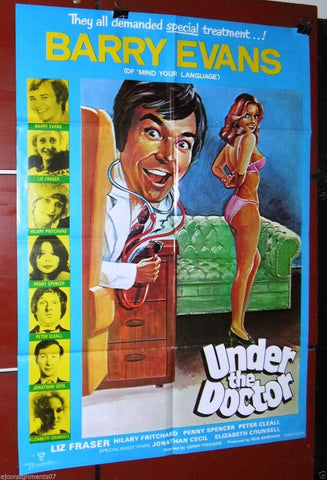 UNDER THE DOCTOR (Barry Evans) Original Lebanese Movie Poster 70s