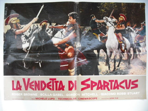 La vendetta di Spartacus Roger Browne Italian Lobby Card 1964
