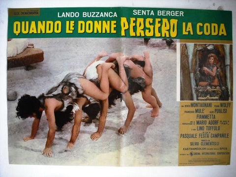 Quando le donne persero la coda Italian Original Photobusta Film Lobby Card 70s
