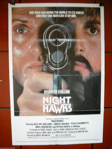 Nighthawks {Sylvester Stallone}  27"x41" Orig. Movie Poster 80s