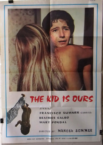 The Kid is Ours CHARLIE AND THE HOOKER 39x27" Lebanese Original Movie Poster 70s