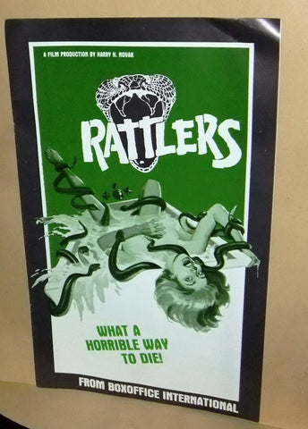 RATTLERS (Sam Chew Jr.) Original Movie Horror Pressbooks 70s