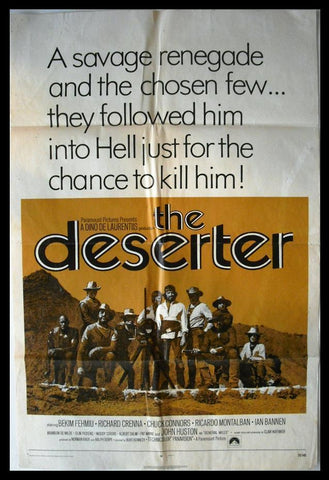 The Deserter {Bekim Fehmiu} Original 1st Movie Poster 70s