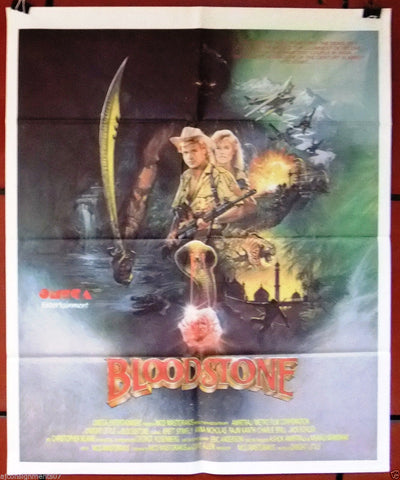 BLOODSTONE {ANNA NICHOLAS} 40x27" Original Lebanese Movie Poster 80s