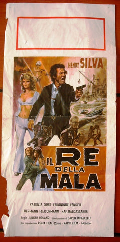 IL Re Della Mala {Henry Silva} Movie Poster Locandina 70s