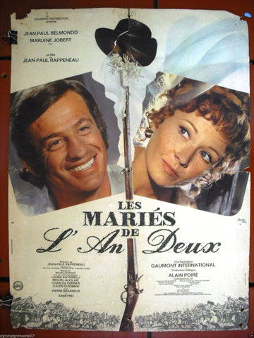 Les Maries de l' an Deux {Jean-Paul Belmondo} 24"x33" French Movie Poster 70s