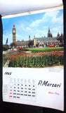Vintage Calendar Arabic P. Marzari Printed in Schio, Italy 1965