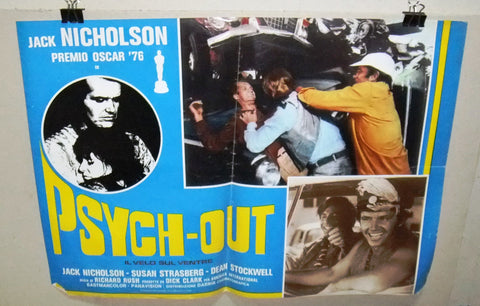 (Set of 8) PSYCH OUT IL VELO SUL VENTRE JACK NICHOLS Italian Film Lobby Card 60s