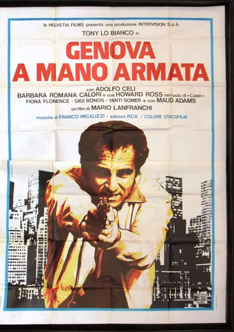 GENOVA A MANO ARMATA (TONY LO BIANCO) Italian movie Poster (4F) Manifesto 70s