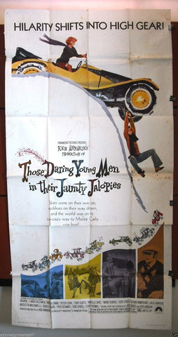 THOSE DARING YOUNG MEN IN THEIR JAUNTY JALOPIES 3sht 41"x81" Movie Poster 1960s