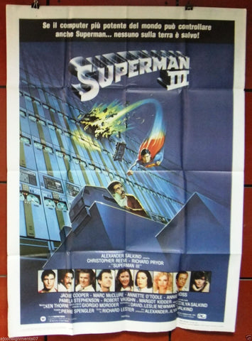 SUPERMAN III (CHIRSOPHER REEVE) 2F Italian Movie Poster 80s