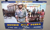 (Set of 8) OCCHIO ALLA PENNA, BUD SPENCER Original Italian Film Lobby Card 70s