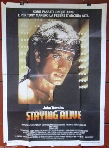 STAYING ALIVE {John Travolta} Italian 2F Movie Poster 80s