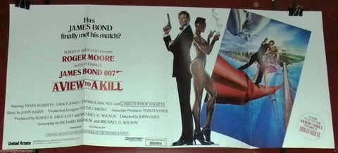 A View To A Kill {Bond} 29"x13" Danjaq S.A. Original Movie Poster 80s