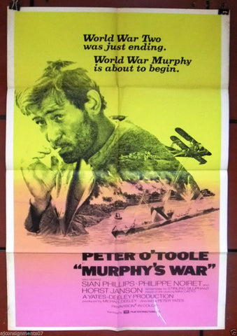 Murphy's War (PHILIPPE NOIRET) Org. 40x27" Lebanese Movie Poster 70s