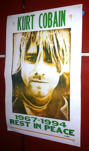 KURT COBAIN Original "Rest in Peace" 1967- 1994 Nirvana Poster