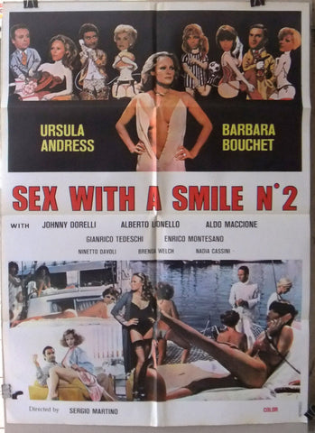 With a smile N.2 Johnny Dorelli Original 39x27" Lebanese Movie Poster 70s