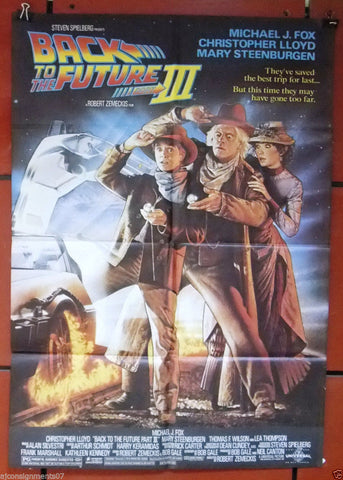 Back To The Future Part 3 Michael J  Original 40"x27"  Movie Lebanese Poster 90s