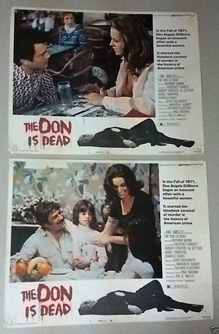 {Set of 8} THE DON IS DEAD {Anthony Quinn} 11x14" Org. U.S Lobby Cards 70s