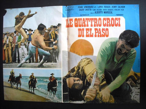 Le Quattro Croci di El Paso {Narciso Busquets} Italian Film Lobby Card 70s