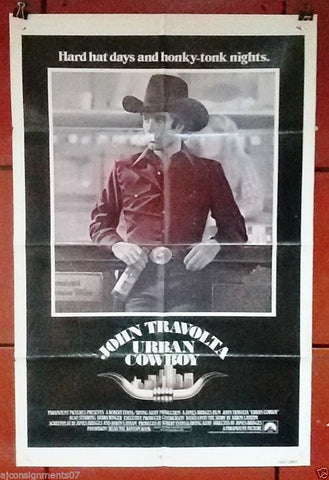 URBAN COWBOY {JOHN TRAVOLTA} Original 41x27" U.S. Movie Poster 80s