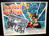 (Set of 4) LAS LOBAS DEL RING {Lorena Velazquez} Original Mexican Lobby Card 60s
