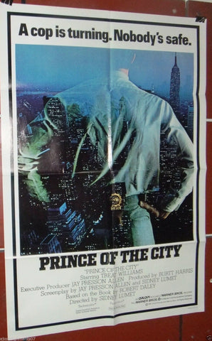 PRINCE OF THE CITY {TREAT WILLIAMS} 27"x41" Original U.S. Movie Poster 80s