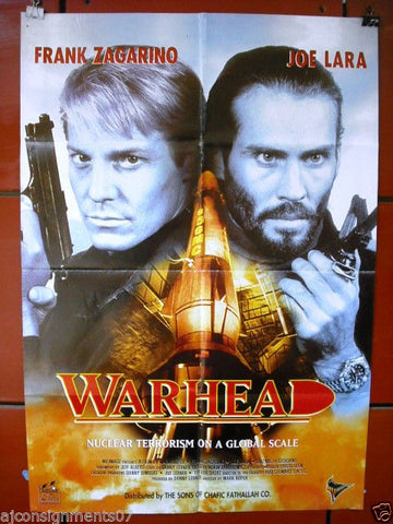 Warhead {Frank Zagarino} Original Lebanese Movie Poster 90s