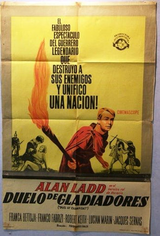 Duel of Champions Argentinean Movie Poster 60s