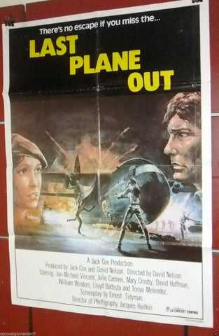 Last Plane Out "Jan-Michael Vincent" Original Int. Lebanese Movie Poster 80s