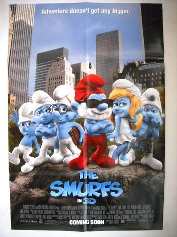 Smurfs International Original B Double Sided 40x27 Movie Poster 2011
