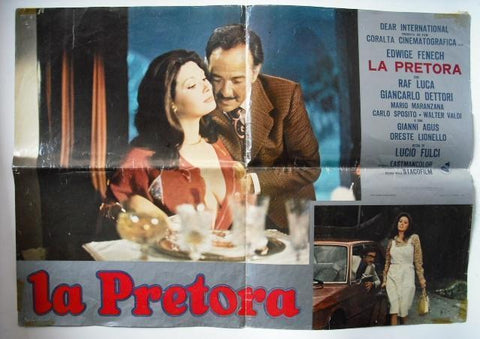 La Pretora Italian Photobusta A Edwige Fenech Movie Lobby Card 70s