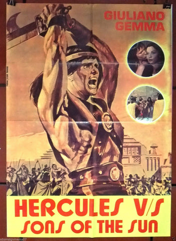 Hercules vs. the Sons of the Sun Giuliano Gemma 40x27" Lebanese Movie Poster 60s