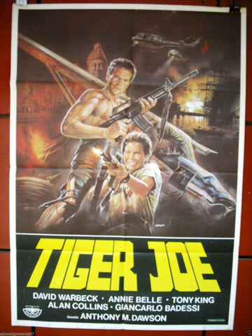 Tiger Joe (David Warbeck) Original Lebanese Movie Poster 80s