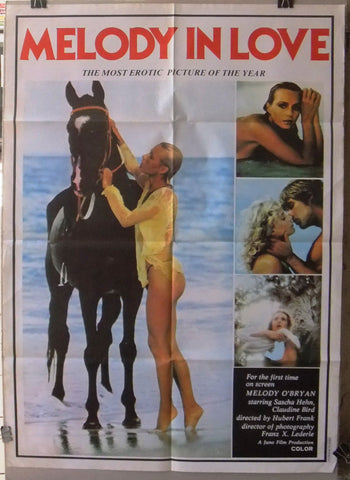 MELODY IN LOVE SASCHA HEHN Original 39x27" Lebanese Movie Poster 70s